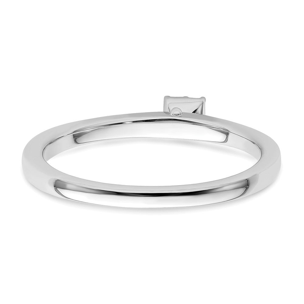 Two Promises 14K Weißgold Ring mit 0,05 ct. Labor-gezüchtetem Diamant VS/SI+ G+ Promise-Band