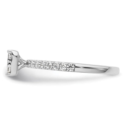 Two Promises 14K Weißgold 0,5 ct. Labor-Diamant VS/SI+ G+ Cluster-Verlobungsring
