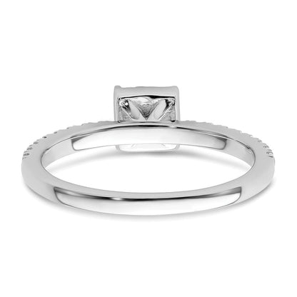 Two Promises 14K Weißgold 0,5 ct. Labor-Diamant VS/SI+ G+ Cluster-Verlobungsring