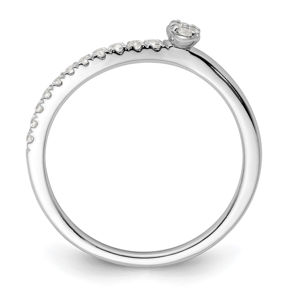 14K Weißgold Labor-Diamant VS/SI+ G+ Zwei Versprechen Verlobungs-/Ehering