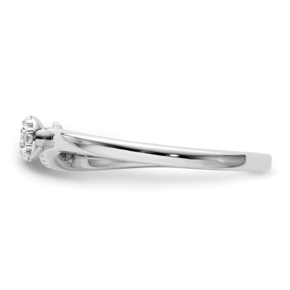 14K Weißgold Labor-Diamant VS/SI+ G+ Zwei Versprechen Verlobungs-/Ehering