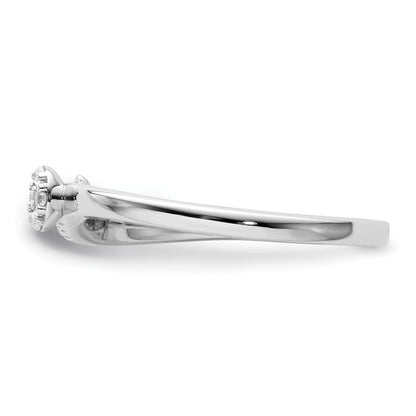 14K Weißgold Labor-Diamant VS/SI+ G+ Zwei Versprechen Verlobungs-/Ehering