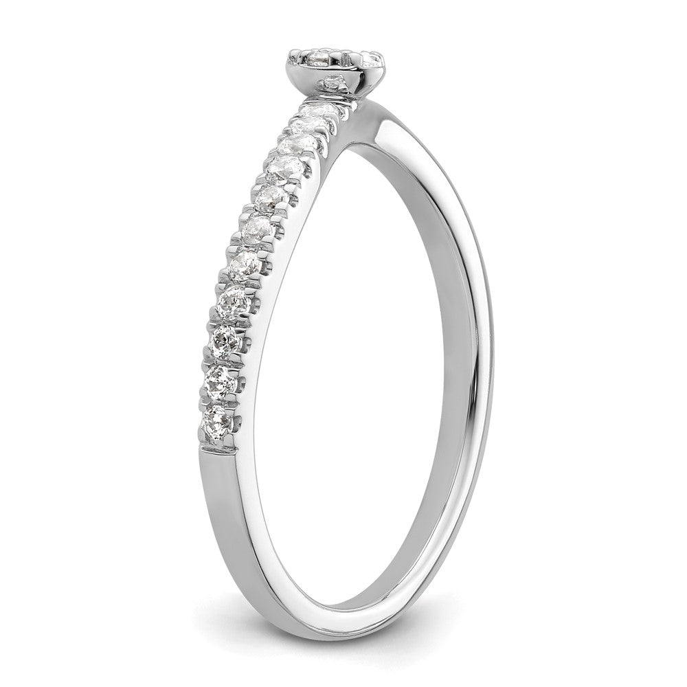 14K Weißgold Labor-Diamant VS/SI+ G+ Zwei Versprechen Verlobungs-/Ehering