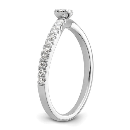 14K Weißgold Labor-Diamant VS/SI+ G+ Zwei Versprechen Verlobungs-/Ehering