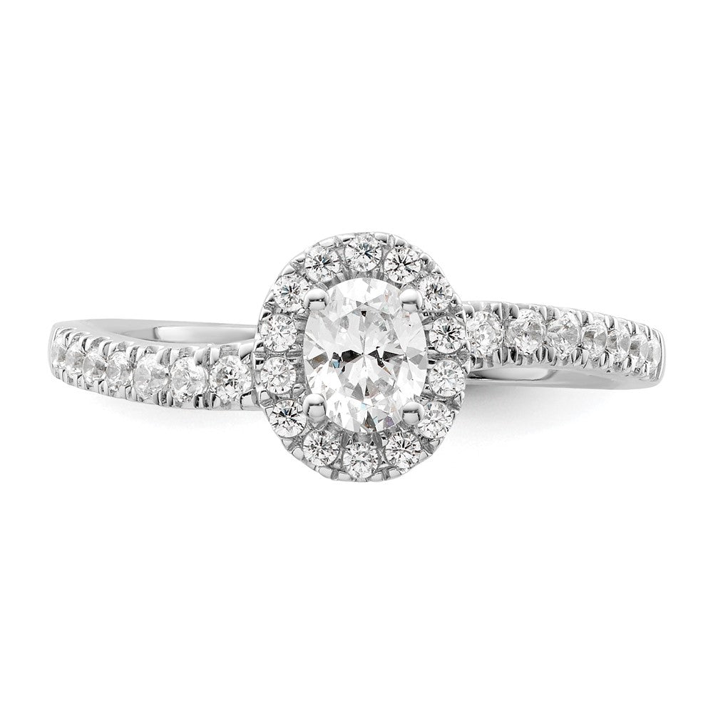 14K Weißgold Labor-Diamant VS/SI+ G+ Zwei Versprechen Halo Verlobungsring