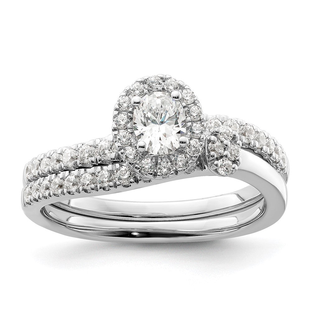 14K Weißgold Labor-Diamant VS/SI+ G+ Zwei Versprechen Halo Verlobungsring