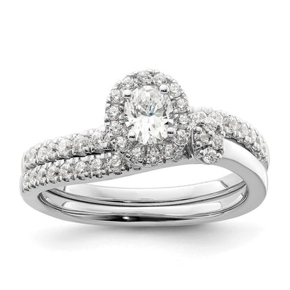 14K Weißgold Labor-Diamant VS/SI+ G+ Zwei Versprechen Halo Verlobungsring