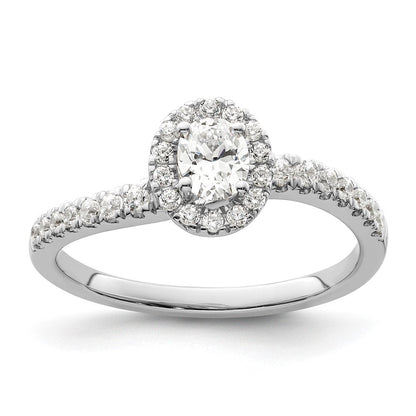 14K Weißgold Labor-Diamant VS/SI+ G+ Zwei Versprechen Halo Verlobungsring