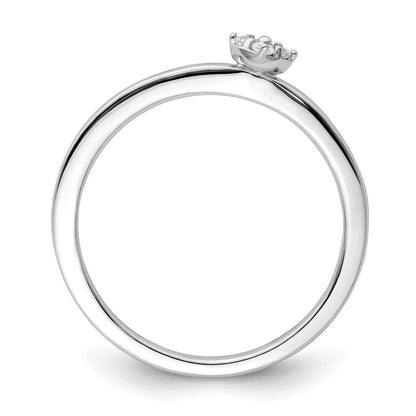 14K Weißgold Zwei Versprechen Verlobungs-/Ehering Ring mit Labor-Diamanten VS/SI+ G+