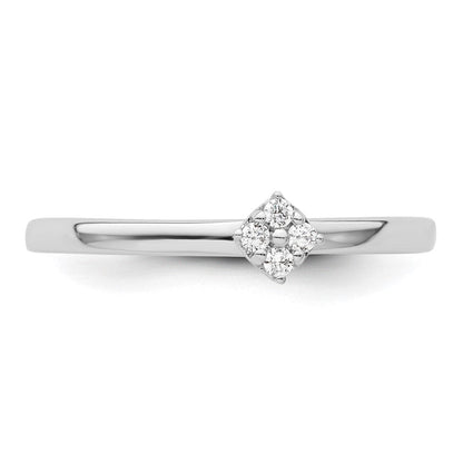 14K Weißgold Zwei Versprechen Verlobungs-/Ehering Ring mit Labor-Diamanten VS/SI+ G+