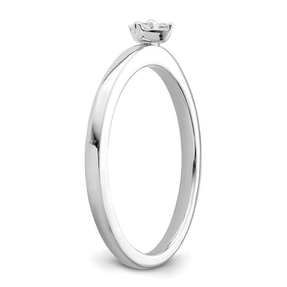 14K Weißgold Zwei Versprechen Verlobungs-/Ehering Ring mit Labor-Diamanten VS/SI+ G+