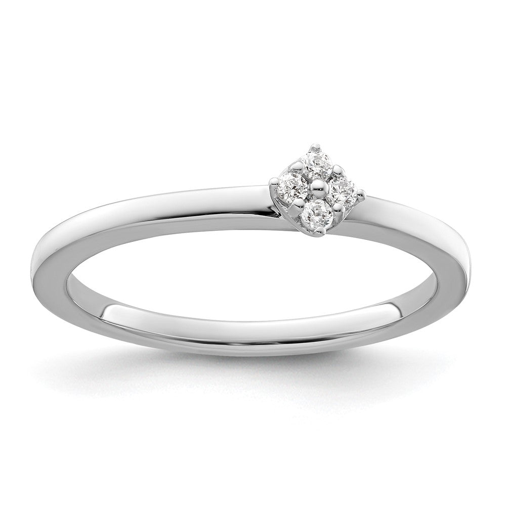 14K Weißgold Zwei Versprechen Verlobungs-/Ehering Ring mit Labor-Diamanten VS/SI+ G+