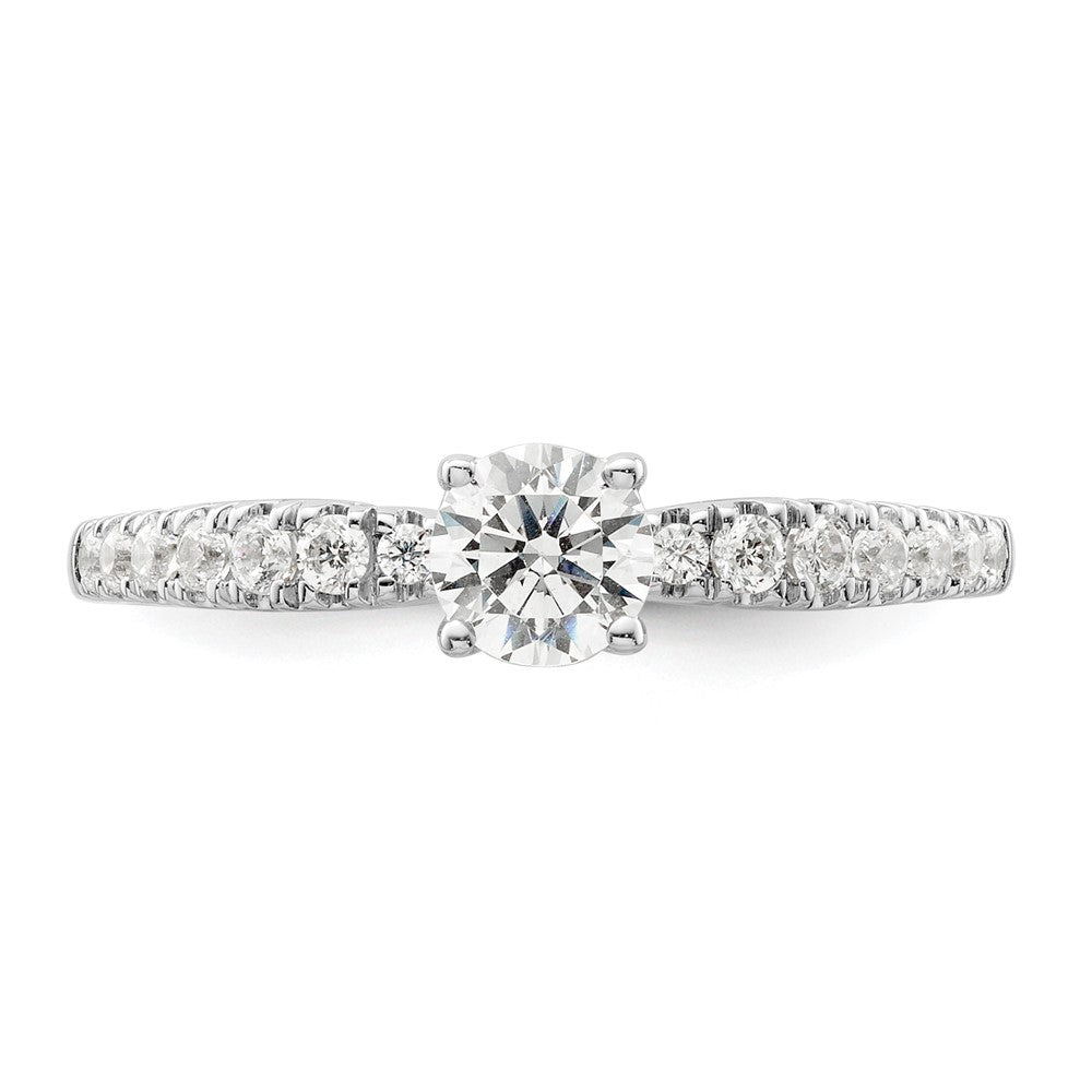14K Weißgold Verlobungsring mit im Labor gezüchteten Diamanten „Zwei Versprechen“, VS/SI FGH
