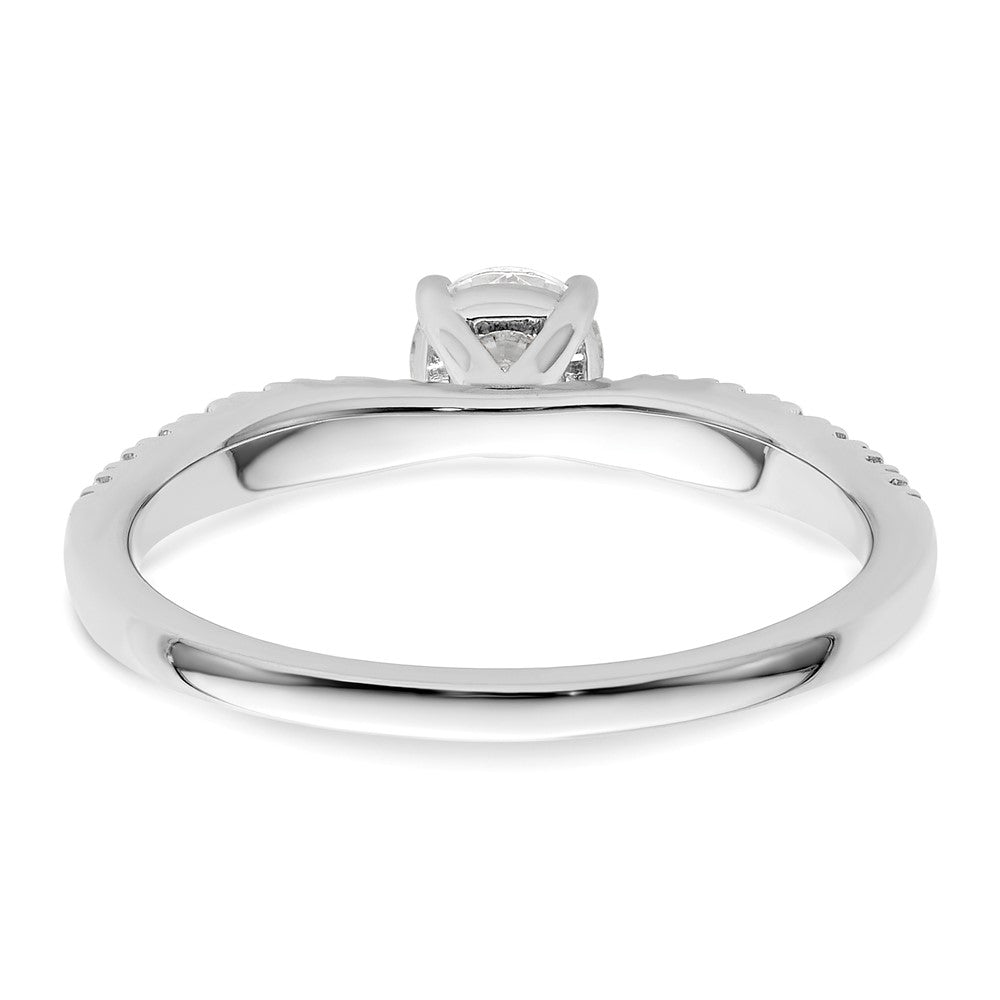 14K Weißgold Verlobungsring mit im Labor gezüchteten Diamanten „Zwei Versprechen“, VS/SI FGH
