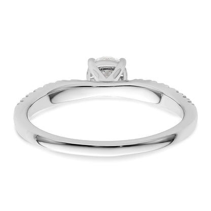 14K Weißgold Verlobungsring mit im Labor gezüchteten Diamanten „Zwei Versprechen“, VS/SI FGH