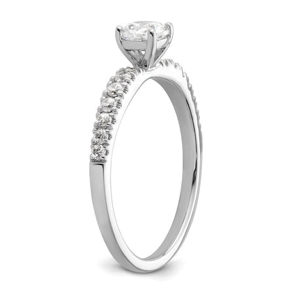 14K Weißgold Verlobungsring mit im Labor gezüchteten Diamanten „Zwei Versprechen“, VS/SI FGH