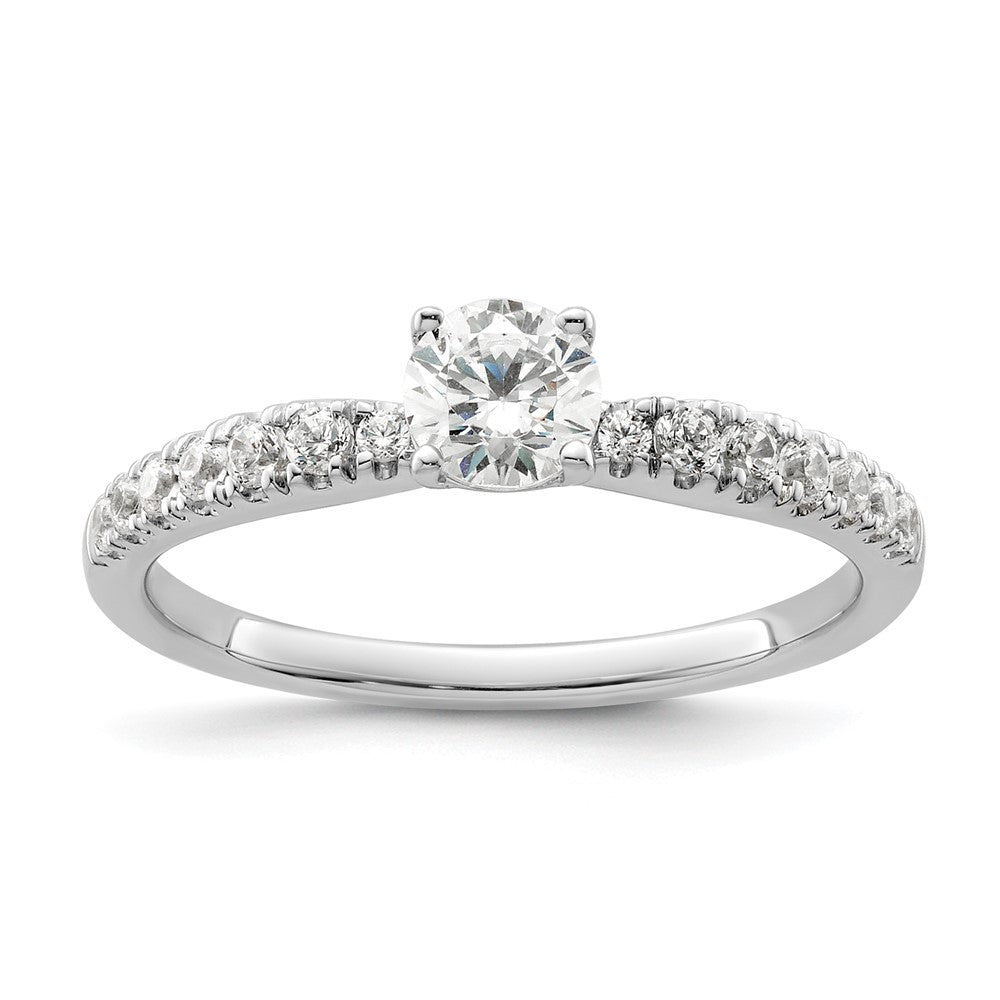 14K Weißgold Verlobungsring mit im Labor gezüchteten Diamanten „Zwei Versprechen“, VS/SI FGH