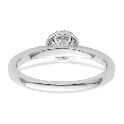 Two Promises 14K Weißgold 0,5 ct. im Labor gezüchteter Diamant VS/SI+ G+ Zierlicher Halo-Verlobungsring