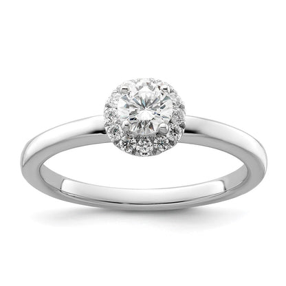 Two Promises 14K Weißgold 0,5 ct. im Labor gezüchteter Diamant VS/SI+ G+ Zierlicher Halo-Verlobungsring