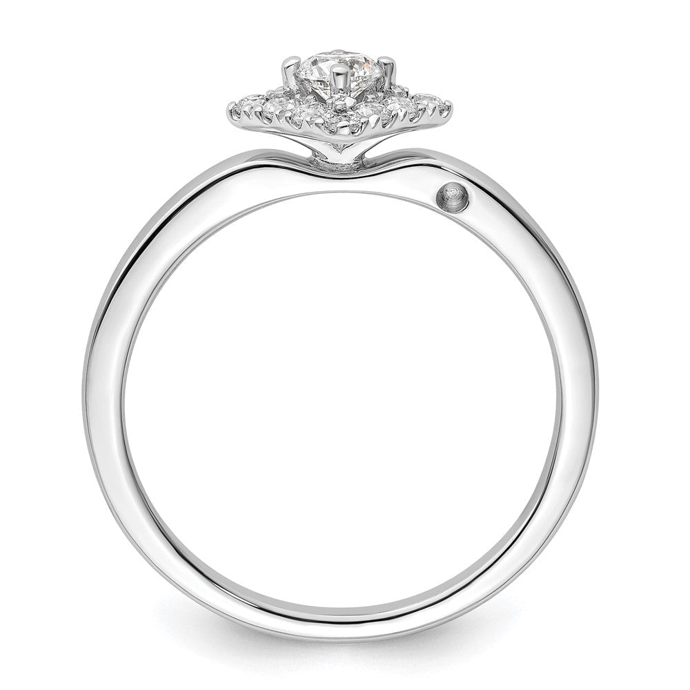 Two Promises 14K Weißgold Verlobungsring mit 0,33 ct. laborgezüchtetem Diamanten VS/SI+ G+ und komplettem Halo