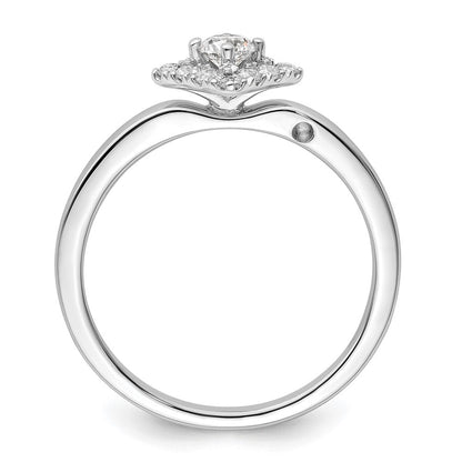 Two Promises 14K Weißgold Verlobungsring mit 0,33 ct. laborgezüchtetem Diamanten VS/SI+ G+ und komplettem Halo