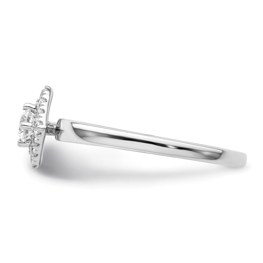 Two Promises 14K Weißgold Verlobungsring mit 0,33 ct. laborgezüchtetem Diamanten VS/SI+ G+ und komplettem Halo
