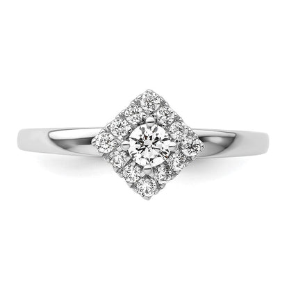 Two Promises 14K Weißgold Verlobungsring mit 0,33 ct. laborgezüchtetem Diamanten VS/SI+ G+ und komplettem Halo