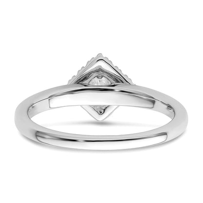 Two Promises 14K Weißgold Verlobungsring mit 0,33 ct. laborgezüchtetem Diamanten VS/SI+ G+ und komplettem Halo