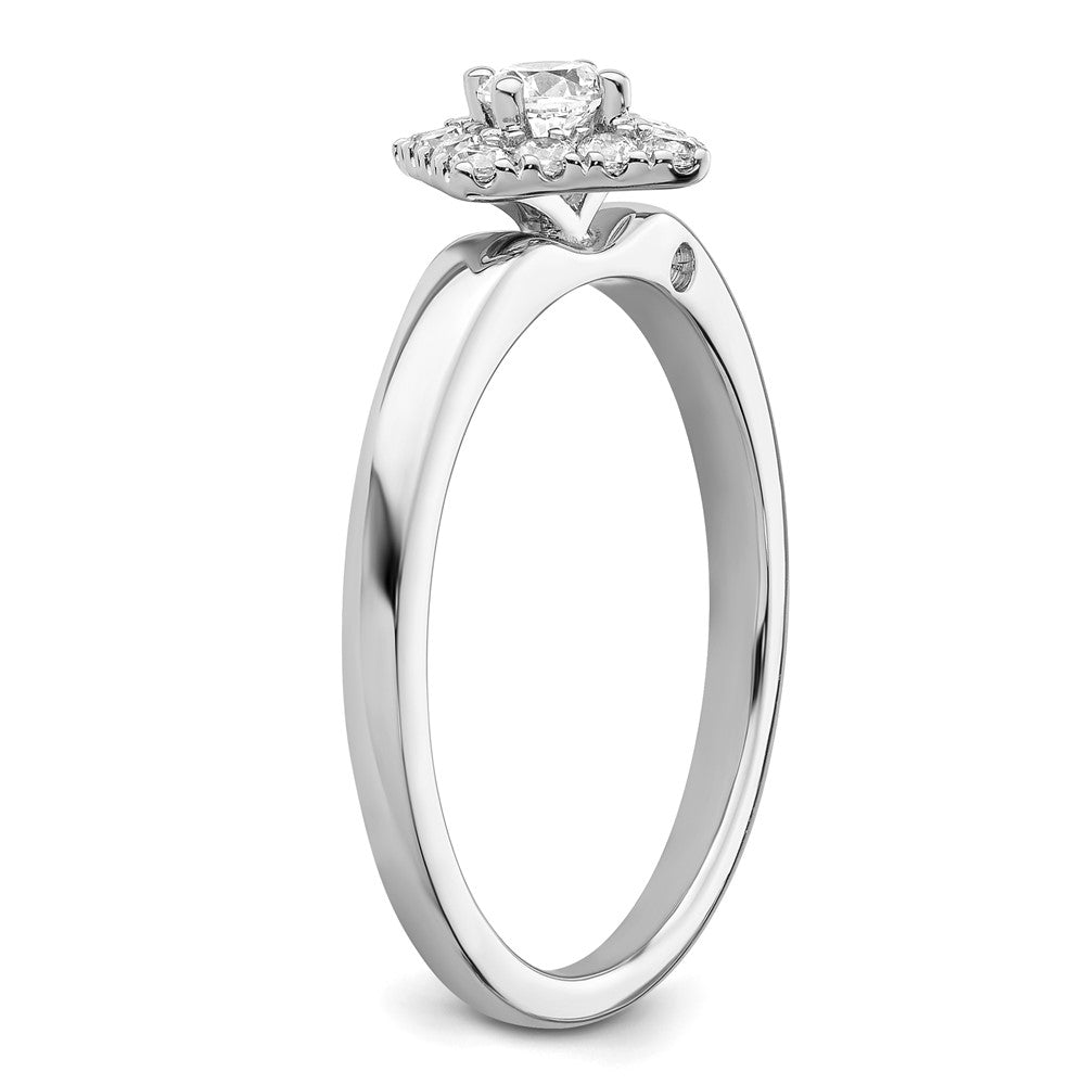 Two Promises 14K Weißgold Verlobungsring mit 0,33 ct. laborgezüchtetem Diamanten VS/SI+ G+ und komplettem Halo