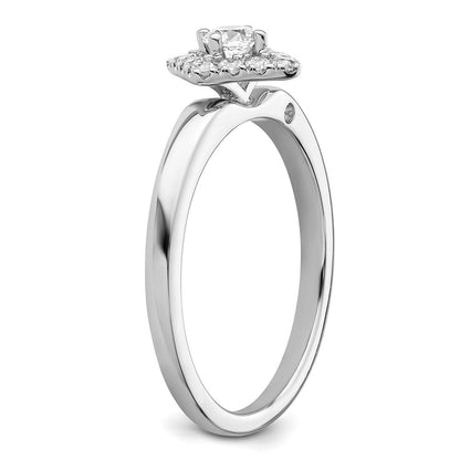 Two Promises 14K Weißgold Verlobungsring mit 0,33 ct. laborgezüchtetem Diamanten VS/SI+ G+ und komplettem Halo