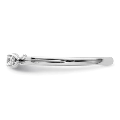 14K Weißgold Diamant-Ring mit im Labor gezüchteten Diamanten, VS/SI+ G+, „Two Promises“ Kombination Versprechen-/Ehering
