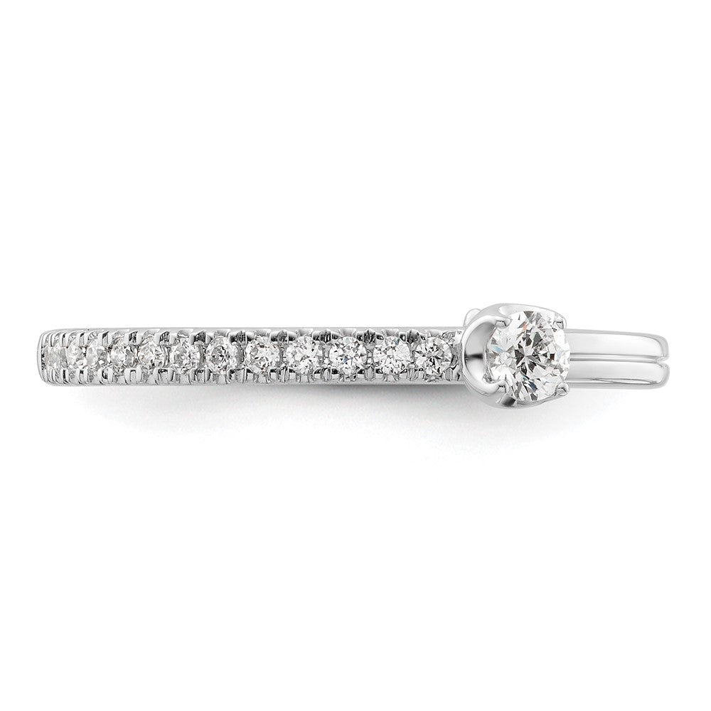 14K Weißgold Diamant-Ring mit im Labor gezüchteten Diamanten, VS/SI+ G+, „Two Promises“ Kombination Versprechen-/Ehering