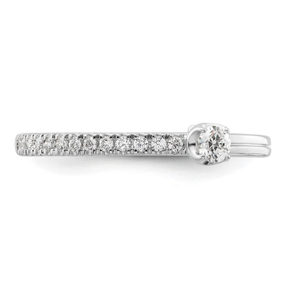 14K Weißgold Diamant-Ring mit im Labor gezüchteten Diamanten, VS/SI+ G+, „Two Promises“ Kombination Versprechen-/Ehering