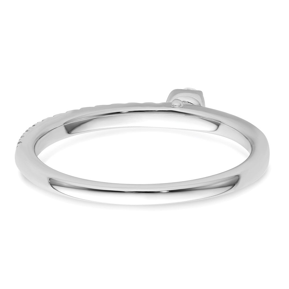 14K Weißgold Diamant-Ring mit im Labor gezüchteten Diamanten, VS/SI+ G+, „Two Promises“ Kombination Versprechen-/Ehering