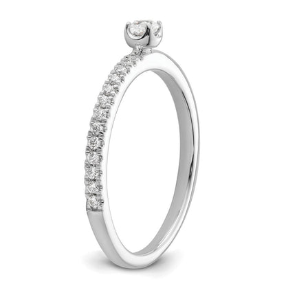 14K Weißgold Diamant-Ring mit im Labor gezüchteten Diamanten, VS/SI+ G+, „Two Promises“ Kombination Versprechen-/Ehering