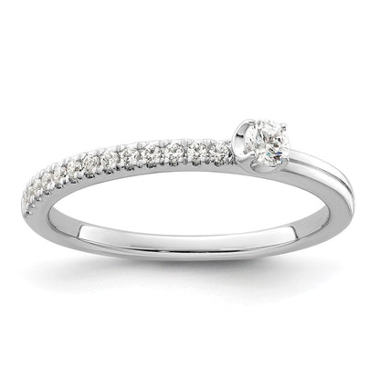 14K Weißgold Diamant-Ring mit im Labor gezüchteten Diamanten, VS/SI+ G+, „Two Promises“ Kombination Versprechen-/Ehering