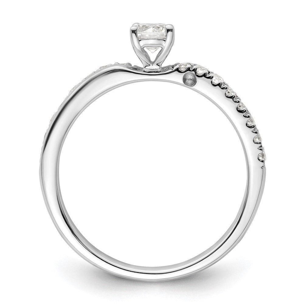 14K Weißgold Verlobungsring mit im Labor gezüchteten Diamanten, VS/SI+ G+, "Two Promises"