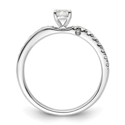 14K Weißgold Verlobungsring mit im Labor gezüchteten Diamanten, VS/SI+ G+, "Two Promises"