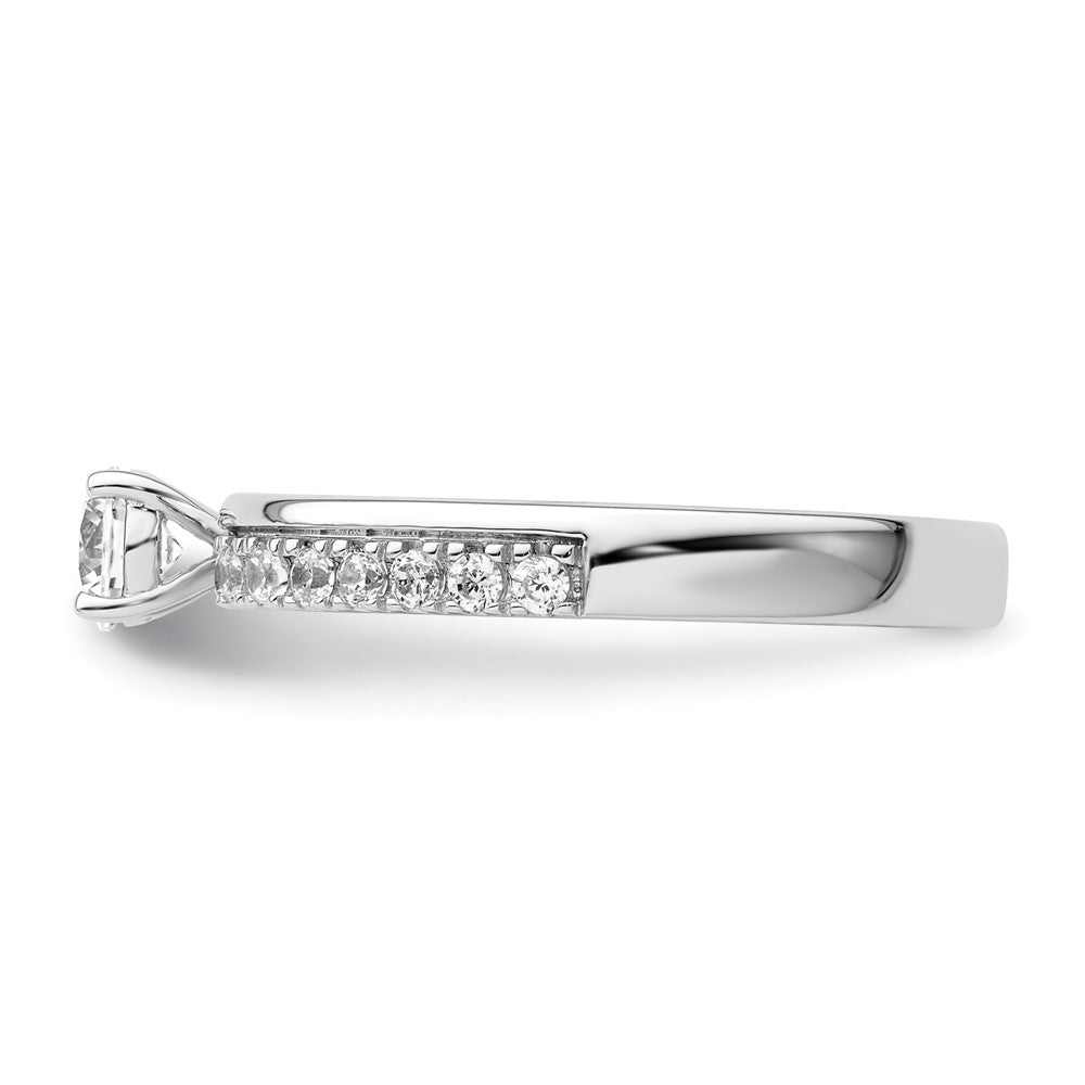 14K Weißgold Verlobungsring mit im Labor gezüchteten Diamanten, VS/SI+ G+, "Two Promises"