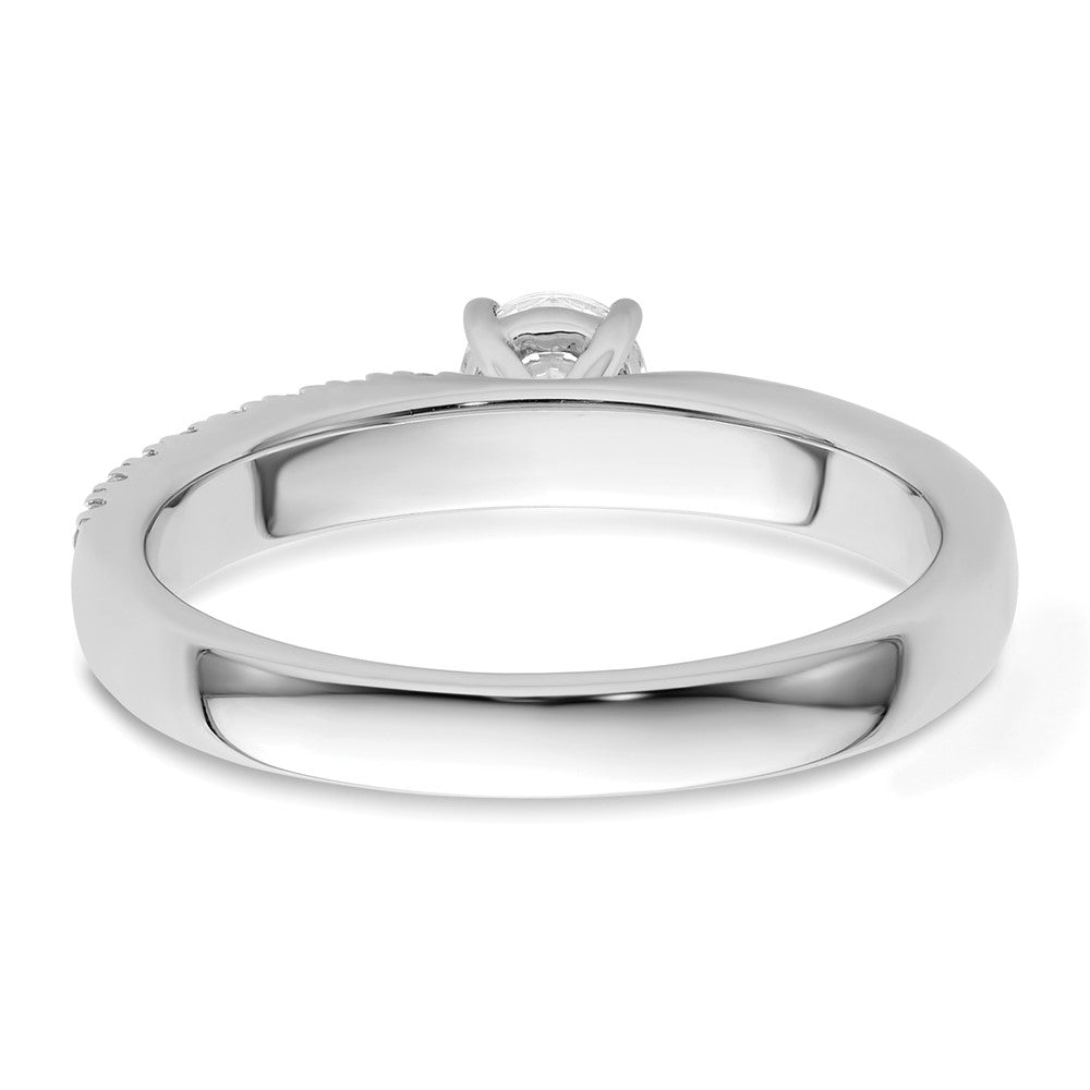 14K Weißgold Verlobungsring mit im Labor gezüchteten Diamanten, VS/SI+ G+, "Two Promises"