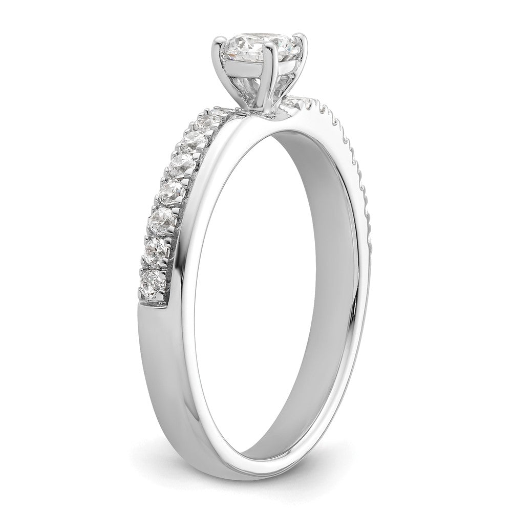 14K Weißgold Verlobungsring mit im Labor gezüchteten Diamanten, VS/SI+ G+, "Two Promises"