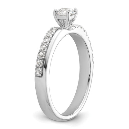 14K Weißgold Verlobungsring mit im Labor gezüchteten Diamanten, VS/SI+ G+, "Two Promises"