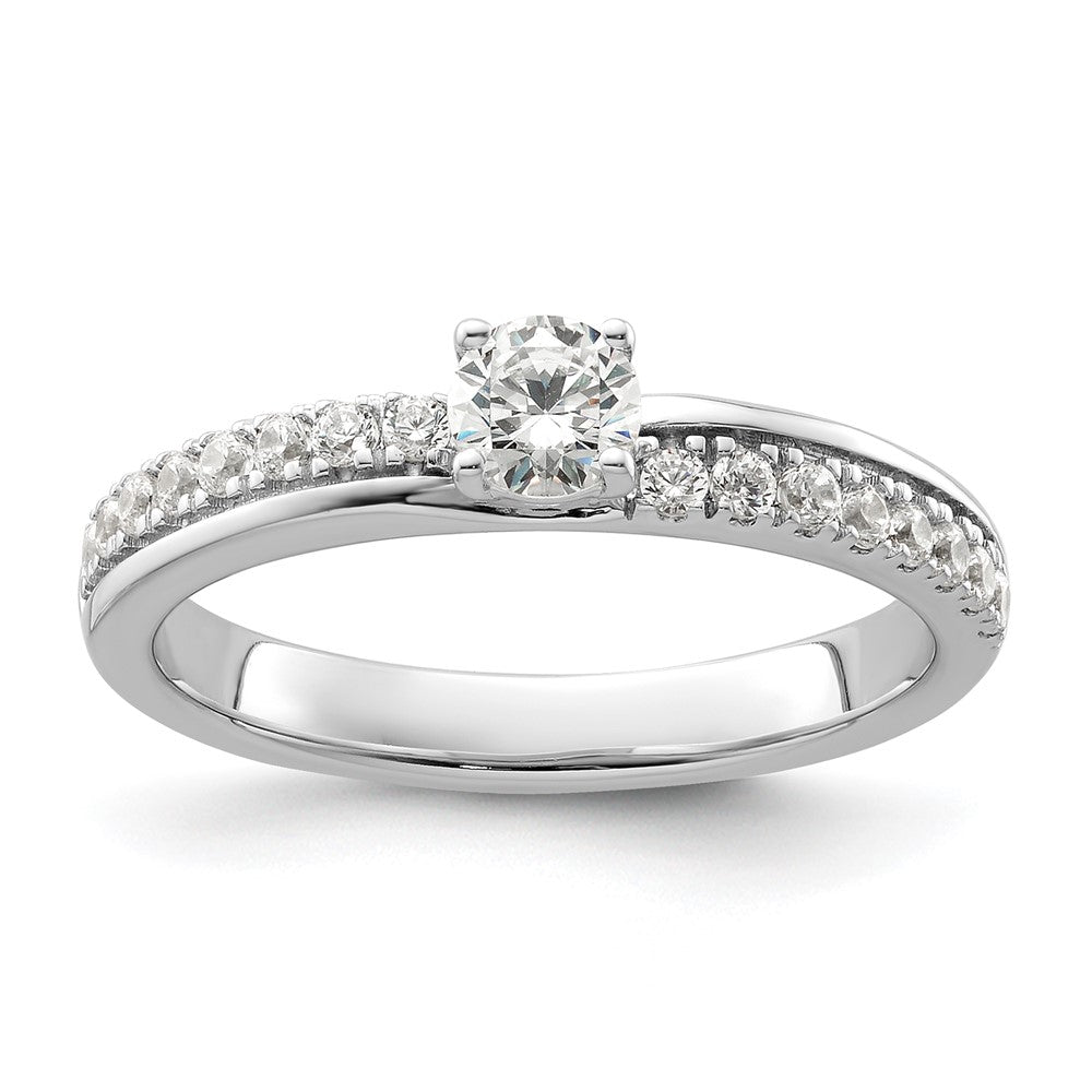 14K Weißgold Verlobungsring mit im Labor gezüchteten Diamanten, VS/SI+ G+, "Two Promises"
