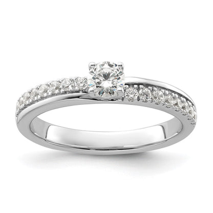 14K Weißgold Verlobungsring mit im Labor gezüchteten Diamanten, VS/SI+ G+, "Two Promises"