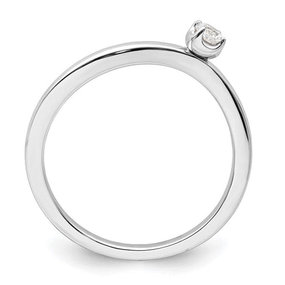 Two Promises 14K Weißgold 0,10 ct. Laborgezüchteter Diamant VS/SI+ G+ Versprechen-Ring