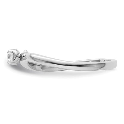 Two Promises 14K Weißgold 0,10 ct. Laborgezüchteter Diamant VS/SI+ G+ Versprechen-Ring