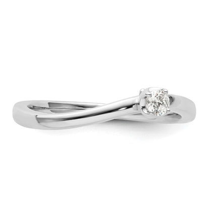 Two Promises 14K Weißgold 0,10 ct. Laborgezüchteter Diamant VS/SI+ G+ Versprechen-Ring
