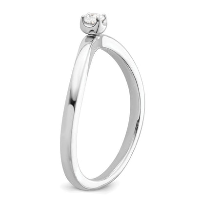 Two Promises 14K Weißgold 0,10 ct. Laborgezüchteter Diamant VS/SI+ G+ Versprechen-Ring