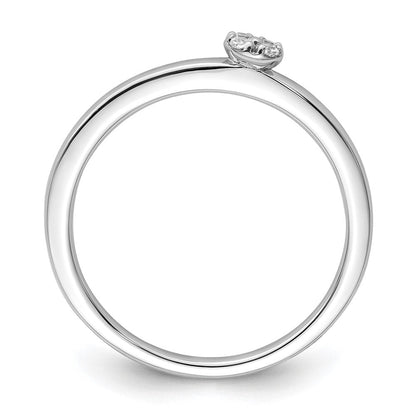14K Weißgold Ring mit im Labor gezüchteten VS/SI+ G+ Diamanten „Two Promises“ Freundschafts- und Ehering-Set