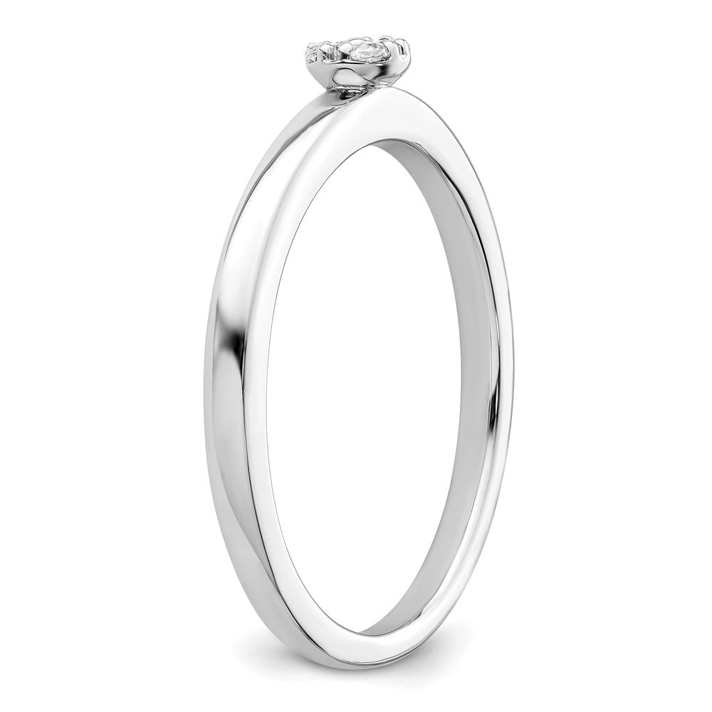 14K Weißgold Ring mit im Labor gezüchteten VS/SI+ G+ Diamanten „Two Promises“ Freundschafts- und Ehering-Set